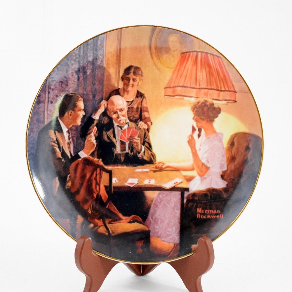 Edwin M Knowles China Norman Rockwell VTG Plates